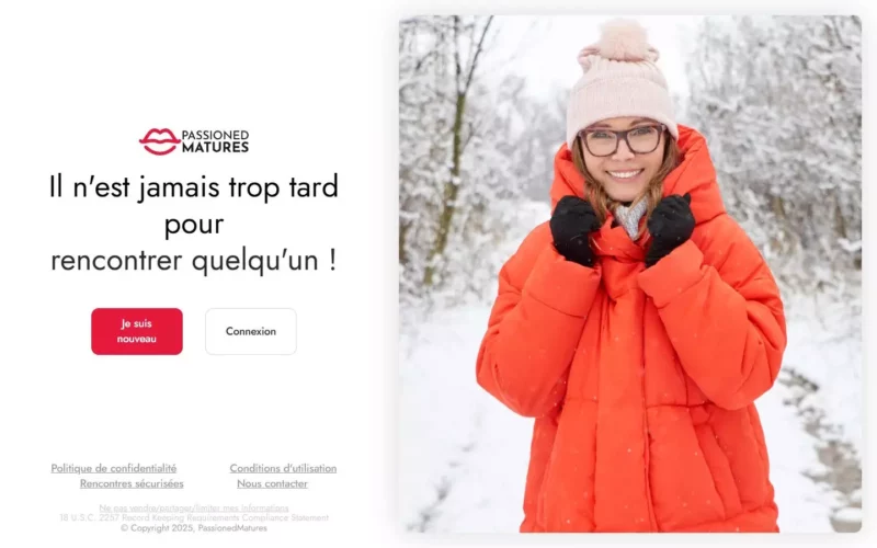 Evaluation PassionedMatures.com page d'accueil