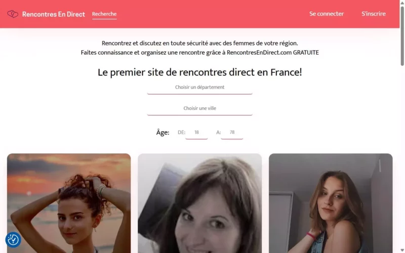 Evaluation RencontresEnDirect.com page d'accueil