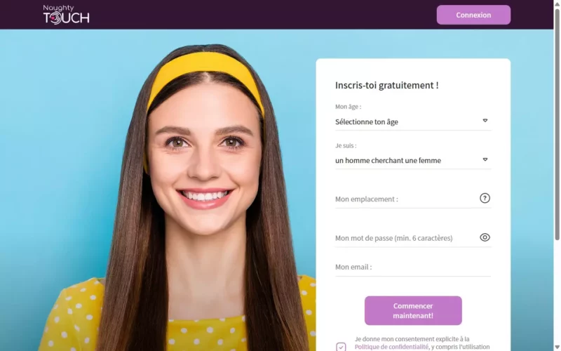 Evaluation NaughtyTouch.com page d'accueil