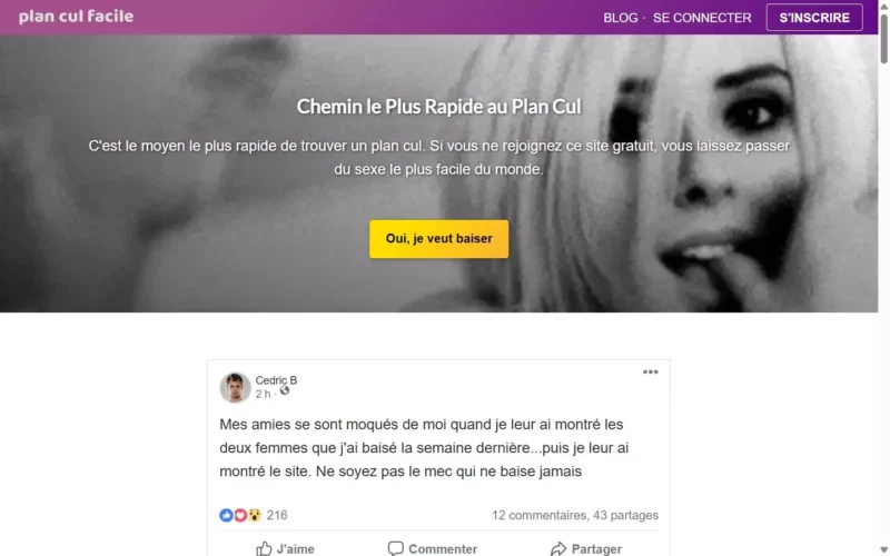 Evaluation PlanCulFacile.com page d'accueil