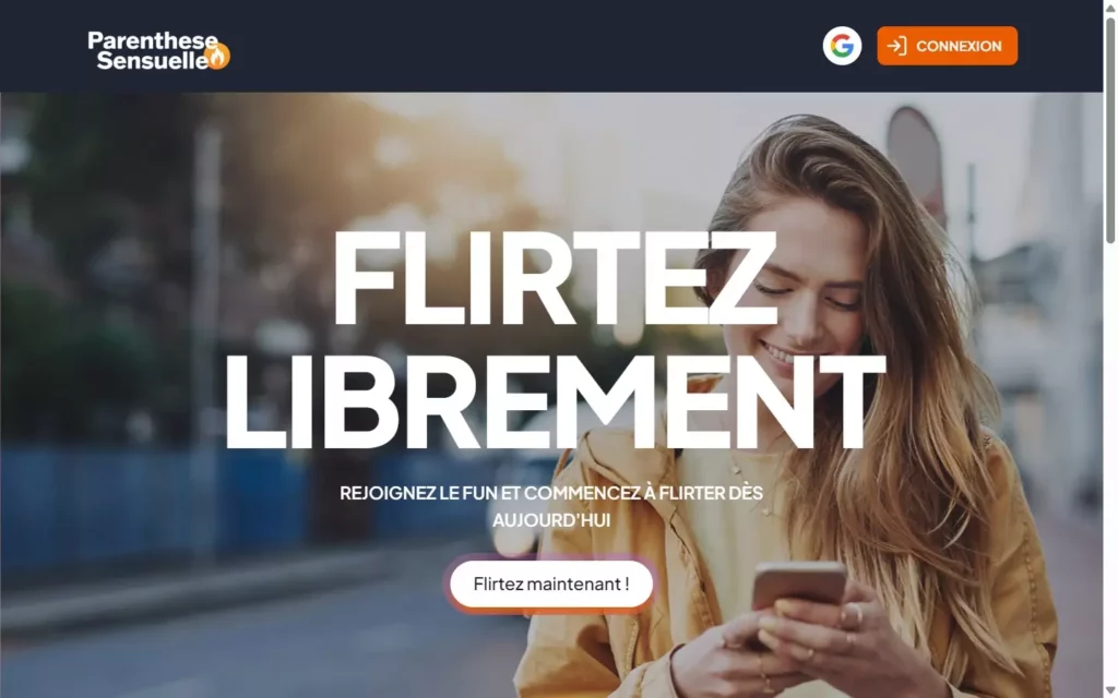 Evaluation ParentheseSensuelle.com page d'accueil