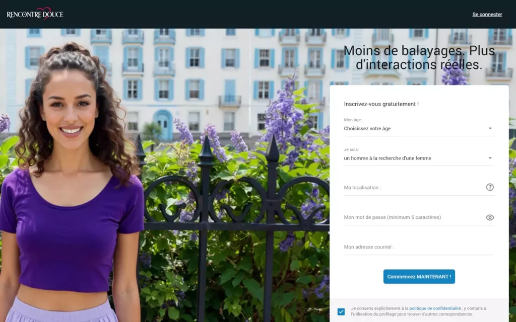 RencontreDouce.com Startseite